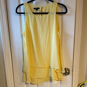 Alfani Yellow Sleeveless Layered Blouse